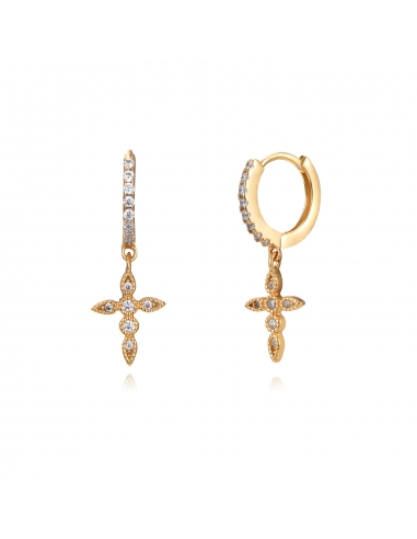 Pendientes Cruz Circonita