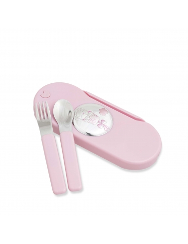 Estuche Cubiertos Rosa